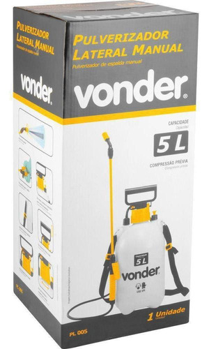 Pulverizador Vonder Lateral 5l Com Compressão Prévia - Pl005