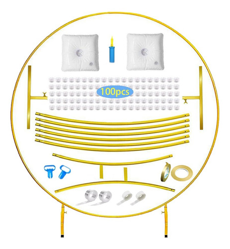 Arco De Globo Completo Circular De Metal Desmontable De 2 M