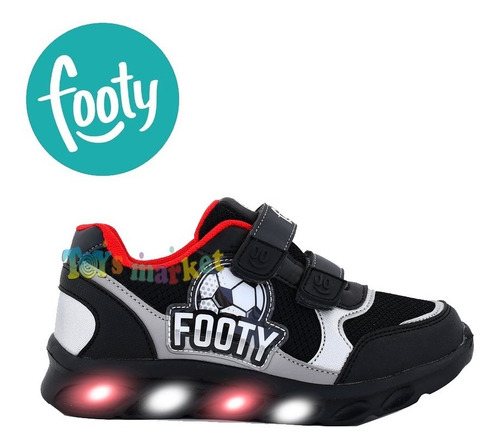 Imagen 3 de 10 de Zapatillas Con Luces Led Y Abrojo Footy Zapatilla Con Luz