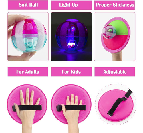 Juego De Tirar Y Atrapar Con Pelota Iluminada Mejorada, Jugu