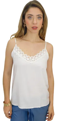 Blusa Blanca Con Puntillas Guipur MercadoLibre