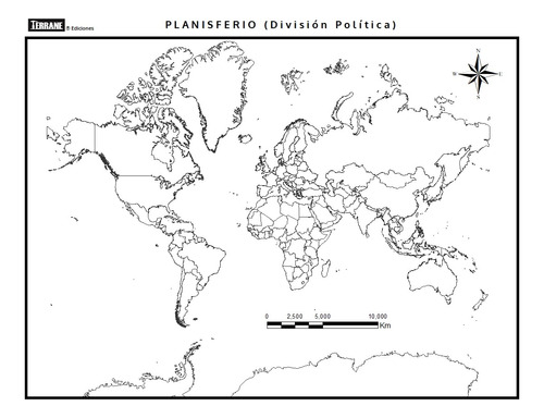 Mapa Escolar Planisferio (con O Sin Nombres)