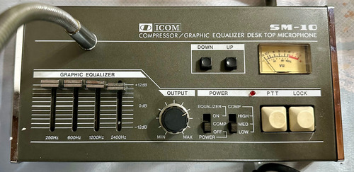 Microfono Mesa Icom Sm-10 Ideal Para Hf , Con Compresor (Usado)