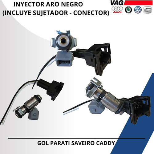 Inyector De Gasolina Vw Gol Parati ( Conector+ Sujetador )