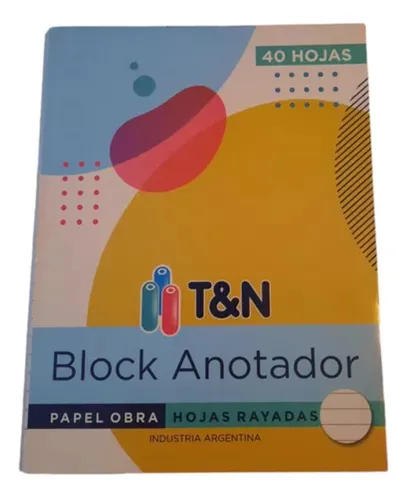 Kit Lista Escolar Tyn Cuaderno/ Block Dibujo/ Anotador/hojas
