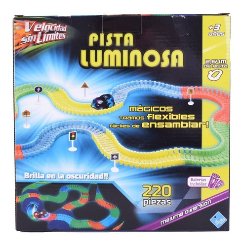 Pista Luminosa Flexible Velocidad Sin Límites 220 Pieza Full