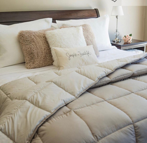 Acolchado Edredon Cubrecama 1 Plaza Y 1/2 Sensacion Duvet