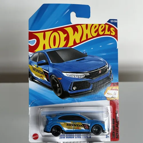 Hot Wheels 2018 Honda Civic Type R Azul Honda Racing 123/250