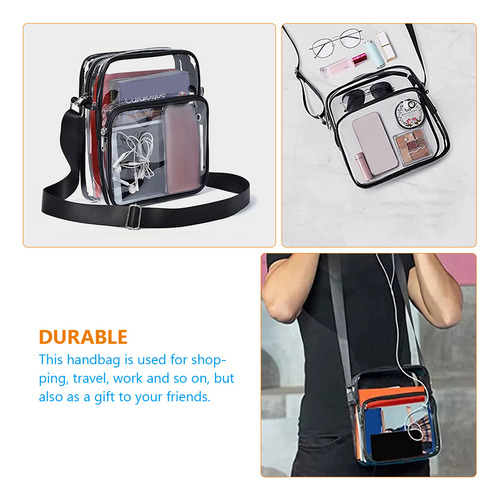 Bolso Femenino De Pvc Transparente, Ligero, Bolso De Hombro