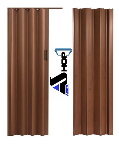 Imagen 5 de 9 de Puerta Plegadiza 70x200 Pvc Reforzada Cedro Abershop