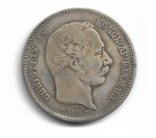 Dinamarca Krone 1875 Plata Km#797.1 Mb