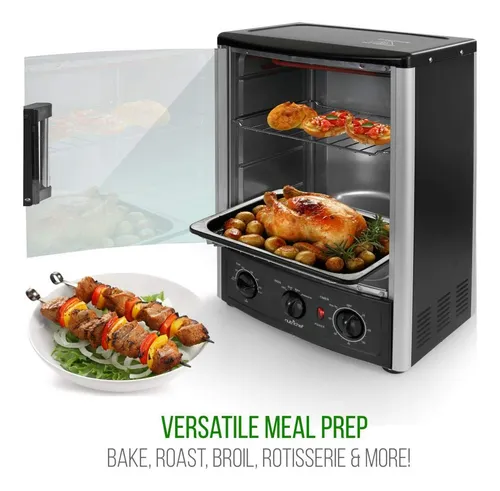 Horno Asador Multifunción Vertical Con 2 Estantes 1500w