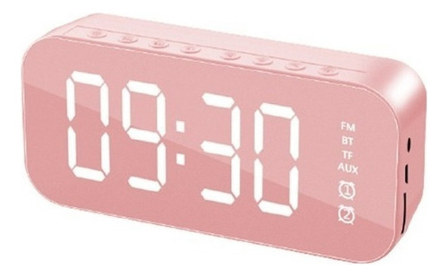 Reloj Despertador Digital Con Espejo Y Altavoz Bluetooth