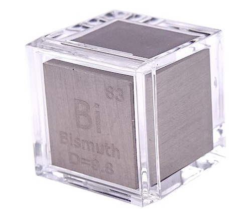 Cubo Acrilico C Elemento Tabla Periodica 25.4mm Bismuto