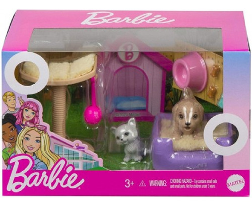 Barbie Moveis Cenario Brincar Com Animais De Estimacao