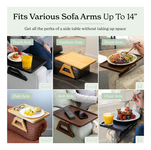 Mesa De Brazo Del Sofá De Bambú De Bambú De Shamrock Home, Y