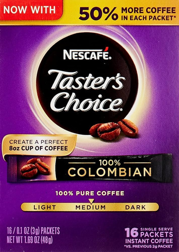 Nescafé - Tasters Choice - Sobres Café Instantáneo 16 Pzas