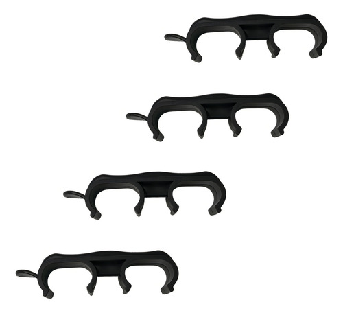 Kit Com 4 União De Cadeiras Iso Tubo Oblongo 16x30 Cor Preto
