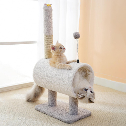 Túneles De Poste Rascador Para Gatos Con Bolas Interactivas
