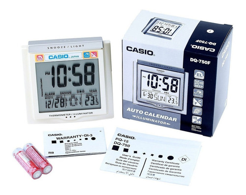 Reloj Despertador Casio Dq 750f Temperatura 100% Original