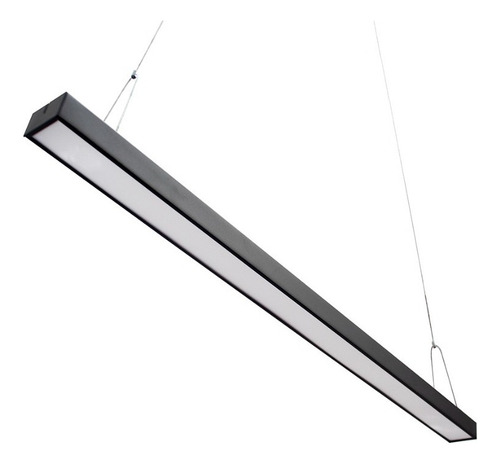 Lampara Colgante Led 36w Minimalista Luz Blanca 1.2 Metros Color Negro