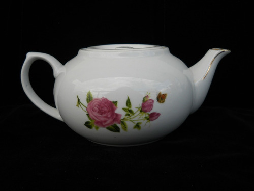 Tetera De Porcelana Con Flores 600cc Segunda Seleccion