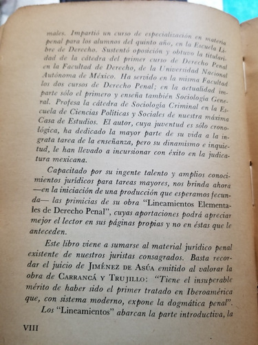 A0 Lineamientos Elementales De Derecho Penal 1a Ed. Tena (Usado)