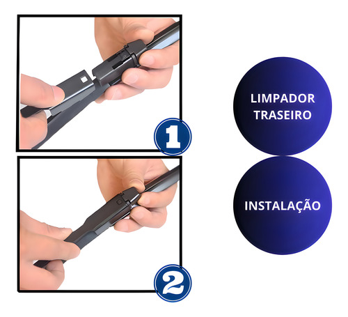 Kit Palhetas Ka 2015 A 2021 Limpador De Parabrisa Silicone