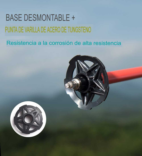 Bastones Aluminio Plegables Trekking Senderismo 2pcs Aonijie Azul-rojo/120cm