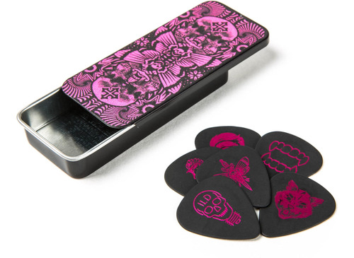 Jim Dunlop I Love Dust Lata De Púas De Guitarra Magenta (ild