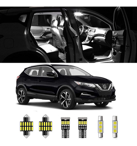 Kit 6 Luz Led Interior Superbrillante Para Nissan Rogue 2