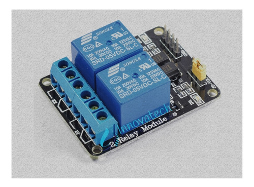 Módulo Relé Relay 5v 2 Canales Arduino 110-220vac 10a 