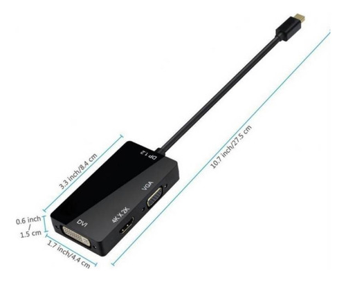 Adaptador Mini Display Port Dp A Vga Dvi Y Hdmi