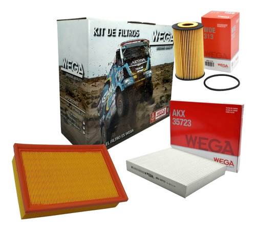 Kit 3 Filtros Wega Chevrolet Tracker 1.8 16v 140cv 2013