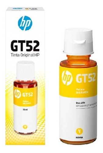 Botella De Tinta Hp Gt52 Amarillo