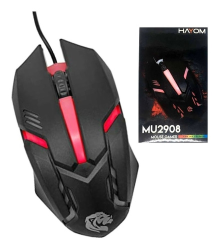 Mouse Hayom Gamer, Usb Led, 03 Botões - Mu2908