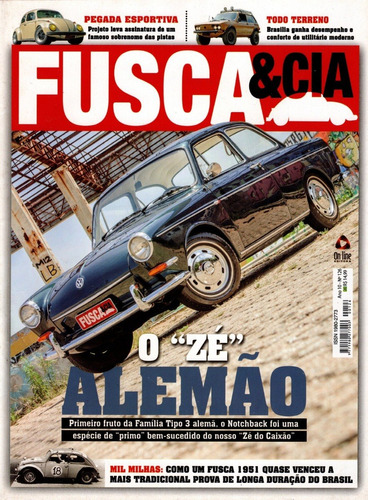 Fusca & Cia Nº126 Vw Tipo 3 Notchback Zé Do Caixão Alemão