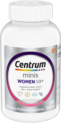 Centrum Mini Mujer 50+ Multivitamina Corazon Cerebro 280cap