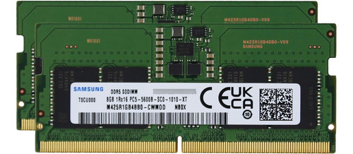 Memoria Ram Para Portátil De 16 Gb (2 X 8 Gb) Ddr5 5600 Mhz