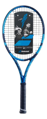 Raqueta Tenis Babolat Pure Drive 2021 Aro 100 300 G C/cuerda Color Azul/Negro Tamaño del grip 4 1/4