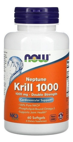 Now Foods | Neptune Krill | 1000mg | 60 Softgels | Usa