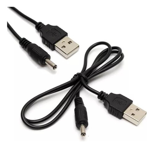 Pack X 25 Cable Usb Pin 3.5x1.3mm Apto Para Alimentación 5v