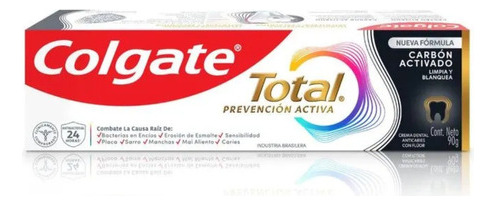 Colgate Crema Total 12 Carbon Activado 90g