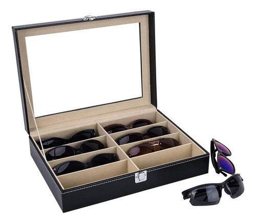 .. Estuche For Gafas Con 8 Rejillas, Joyero, Cierre For