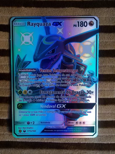 Pokemon Rayquaza Gx Shiny Promo Oversize Sol E Lua Destinos