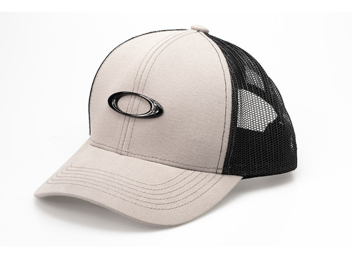 Boné Oakley Metal Ellipse Trucker Hat Stone Grey