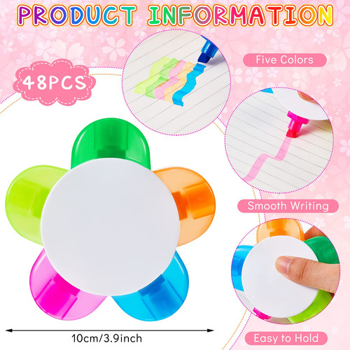 Rotuladores Outus Petals 5 En 1, Colores Surtidos, 48 Unidad