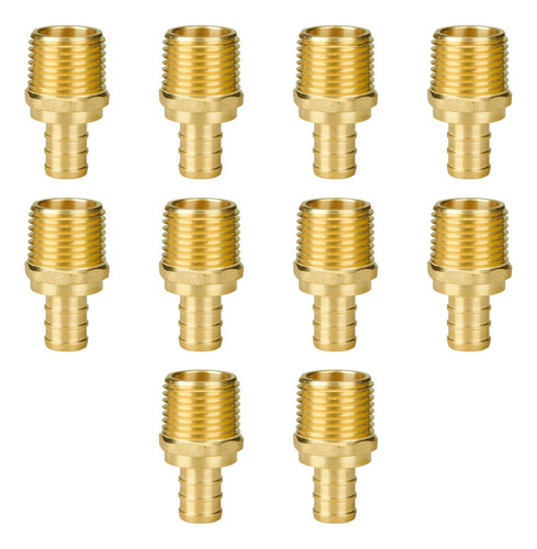 Sungator Paquete De 10 Adaptadores De Rosca Macho Npt De 1/2