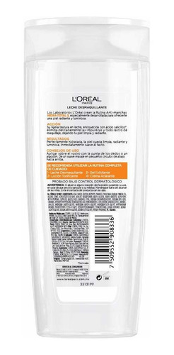 Leche Desmaquillante L'oréal Paris Hidra Total 5 Anti - Manc