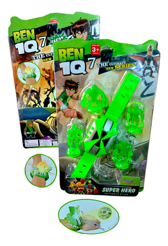 Juguete Reloj Pulsera Omnitrix Ben 10 Brazalete Con Lanzador Verde